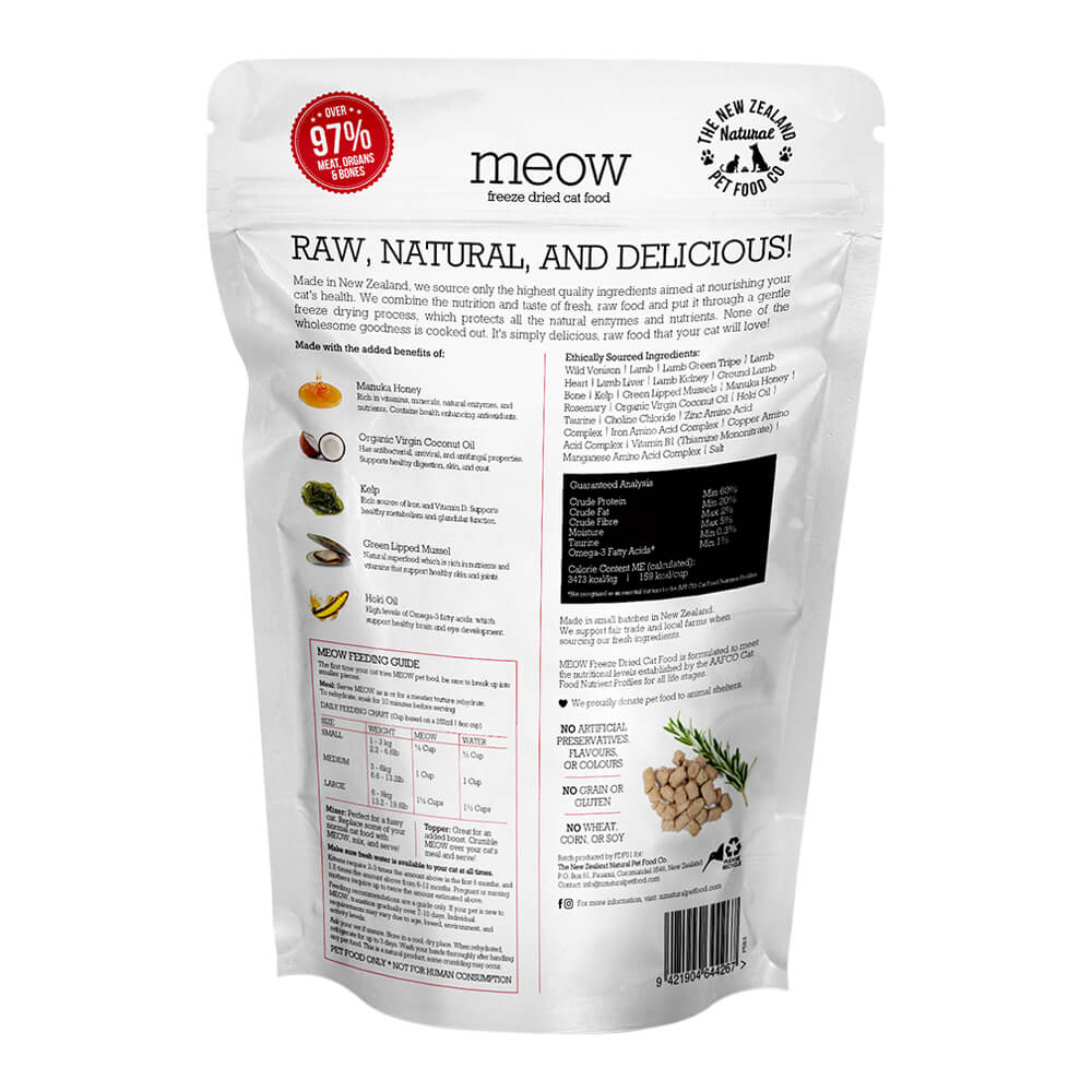 Meow Wild Venison Freeze Dried Food - Healthber