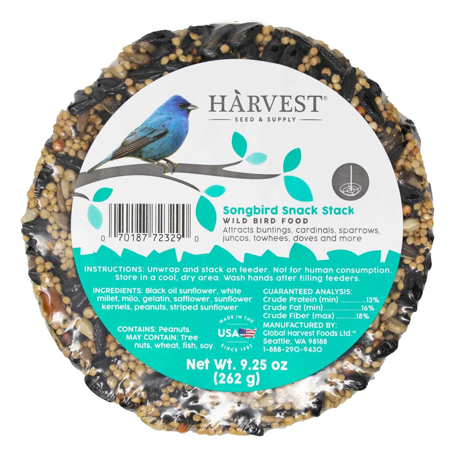 Harvest Seed & Supply Songbird Snack Stack Wild Bird Food - Healthber