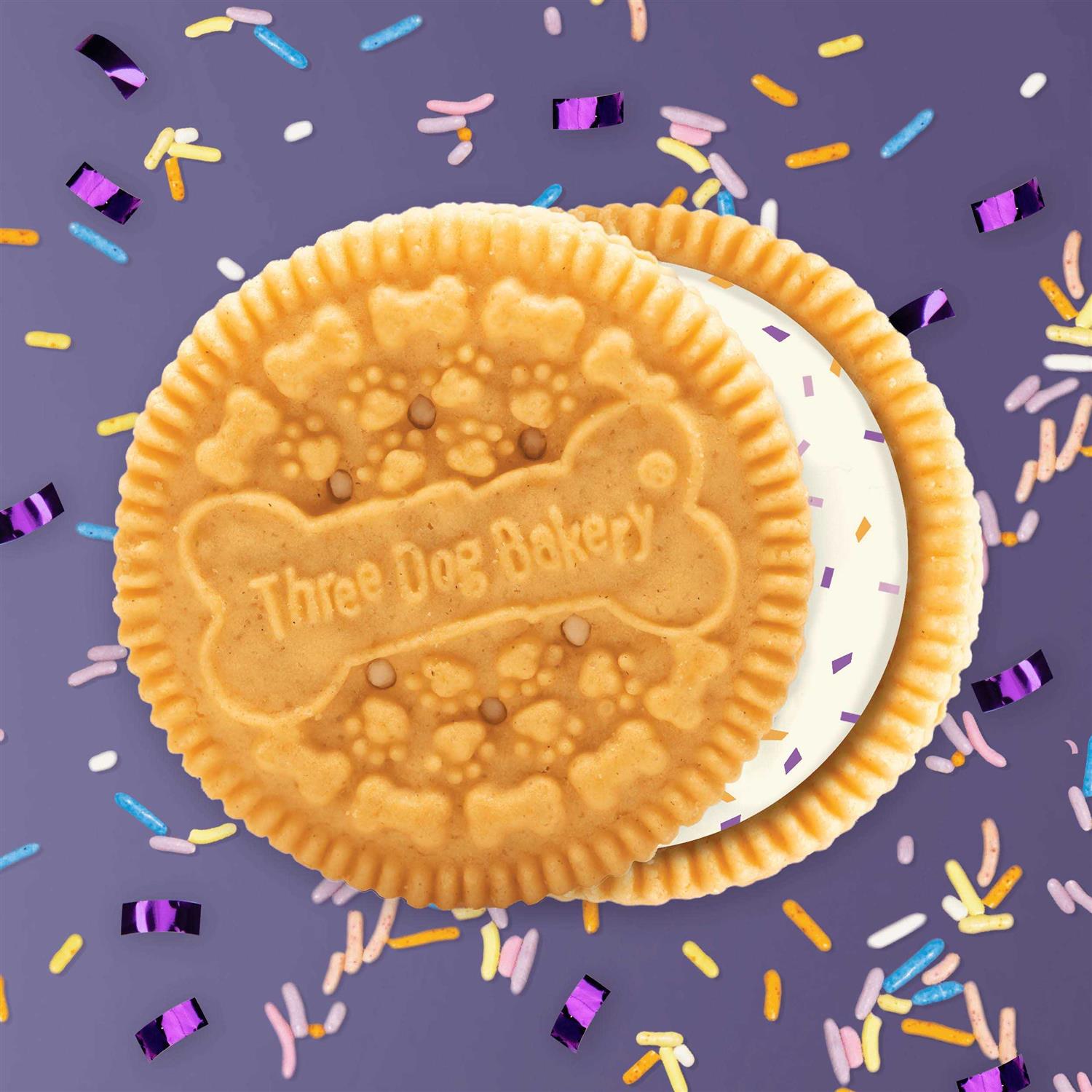 Three Dog Bakery Birthday Confetti Lick’n Crunch Dog Treats - Healthber
