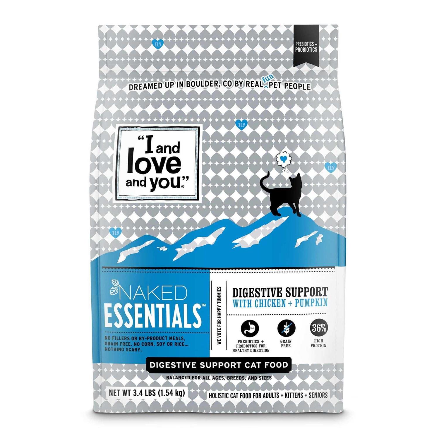 I and Love and You Naked Essentials Digestive Support Chicken & Pumpkin Dry Cat Food - Healthber