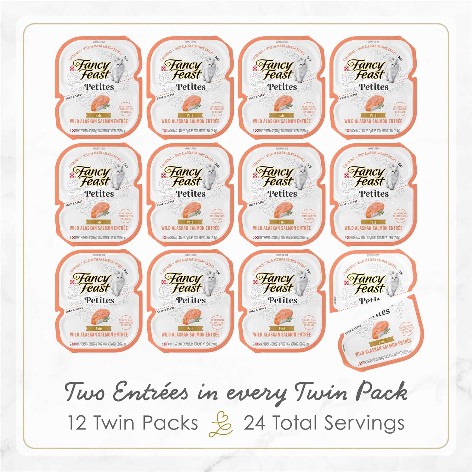 Fancy Feast Petites Wild Alaskan Salmon Pate Wet Cat Food - Healthber