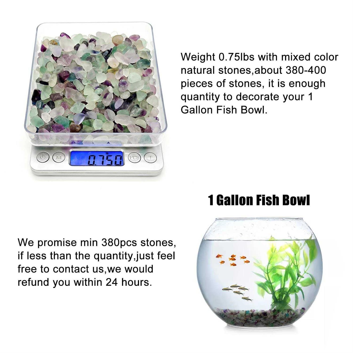 Aquarium Gravel,Natural Mutilcolor Fluorite Decorative Crystal Pebbles-Rose Stones - Healthber