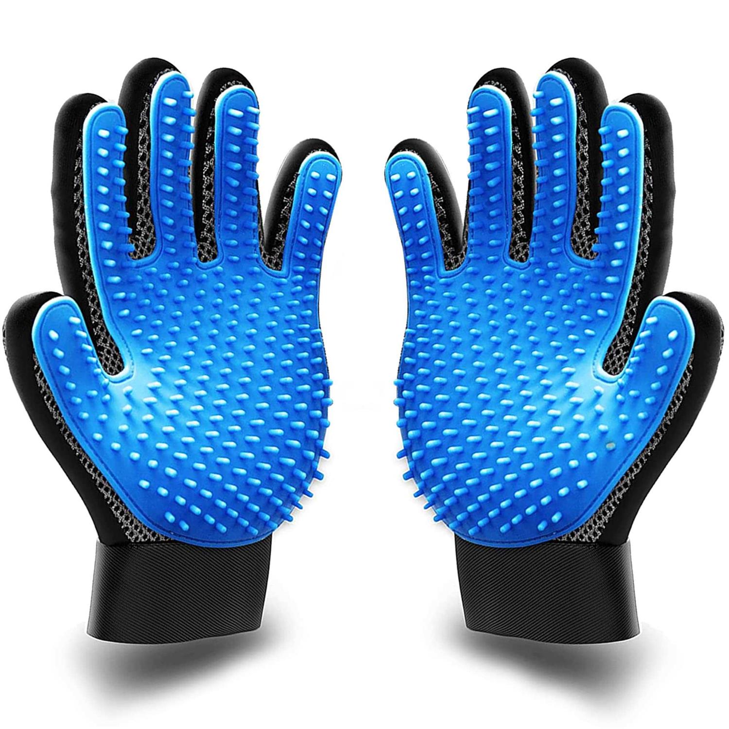 KENNELS & KATS Pet Grooming Gloves Deshedding Glove for Easy Mess-Free Grooming - Healthber