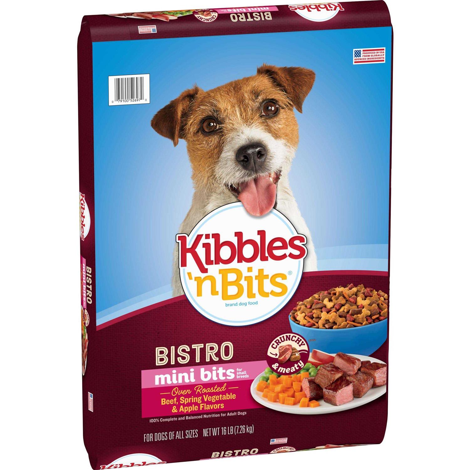 Kibbles n Bits Mini Bits Beef Chicken Dog Food - Healthber