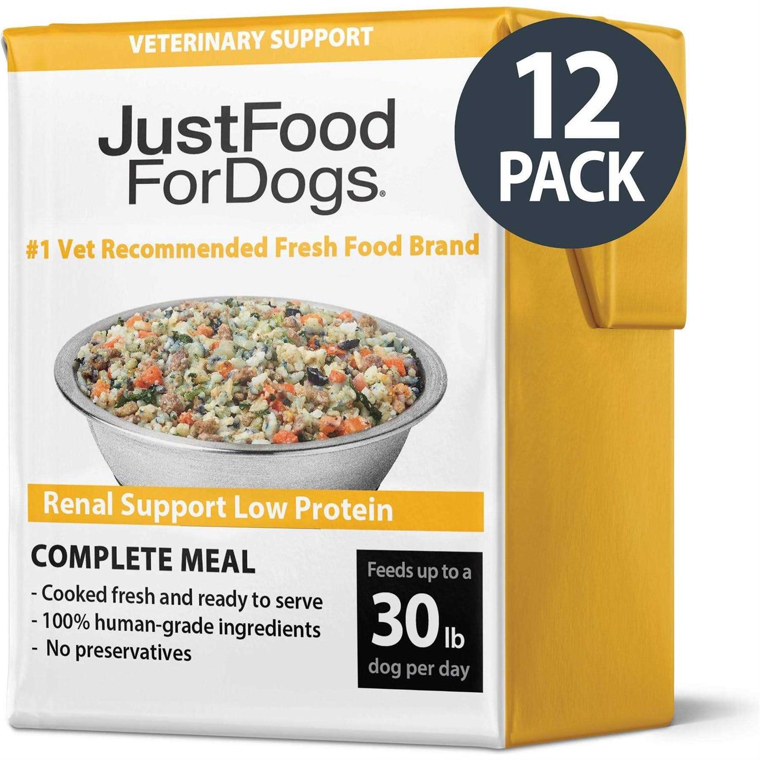 JustFoodForDogs Just Food for Dogs Veterinary Diet PantryFresh Renal Support Low Protein Shelf-Stable Fresh Dog Food - Healthber