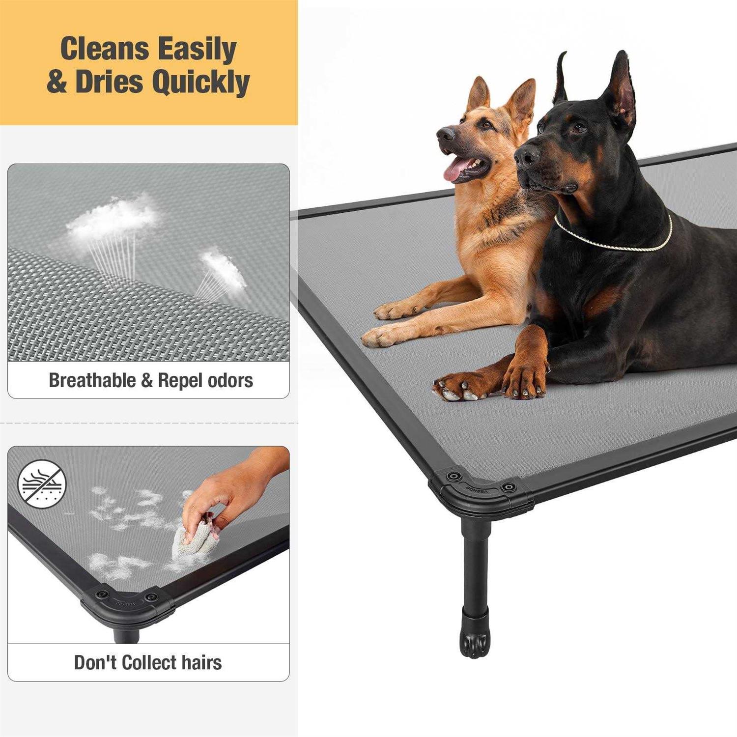 Veehoo Chew Proof Dog Bed Cooling Raised Pet Cot - Healthber