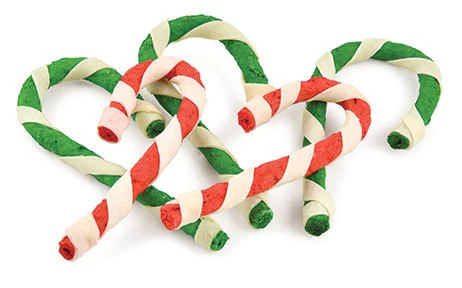Holiday Beefhide Munchy Canes, 5-pack, approx. 6