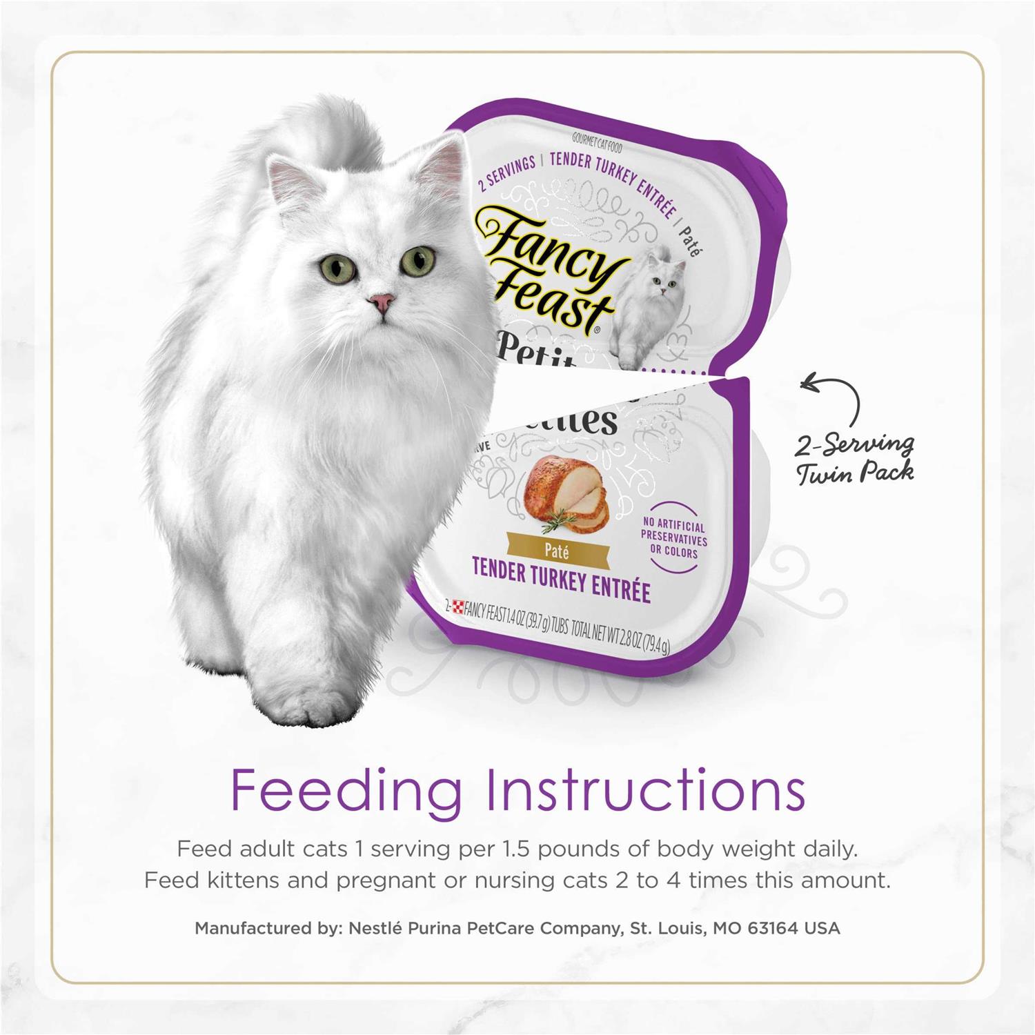 Fancy Feast Petites Pate Tender Turkey Entree Wet Cat Food - Healthber