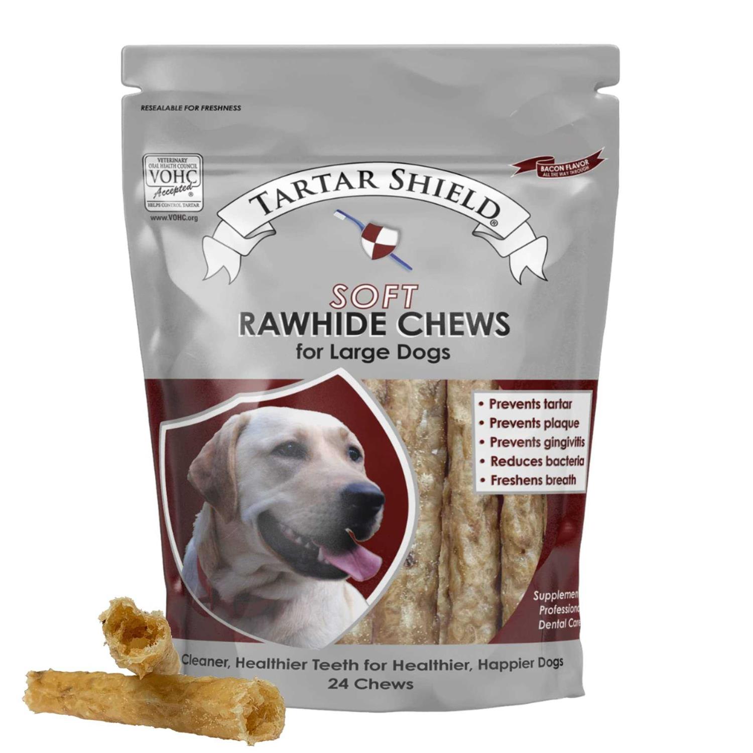 Tartar Shield Soft Rawhide Chews Dogs - Healthber