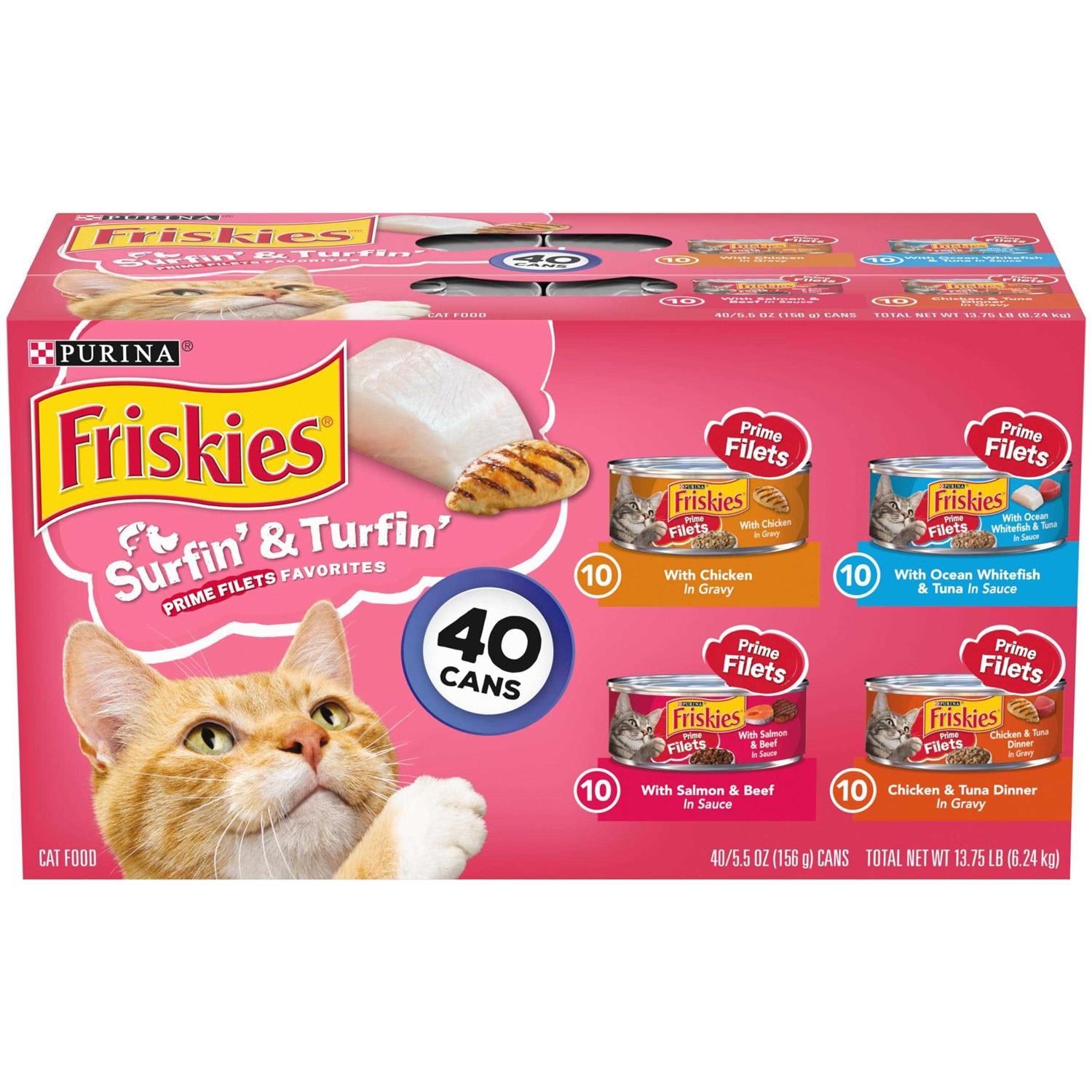 Purina Friskies Surfin & Turfin’ Wet Cat Food - Healthber