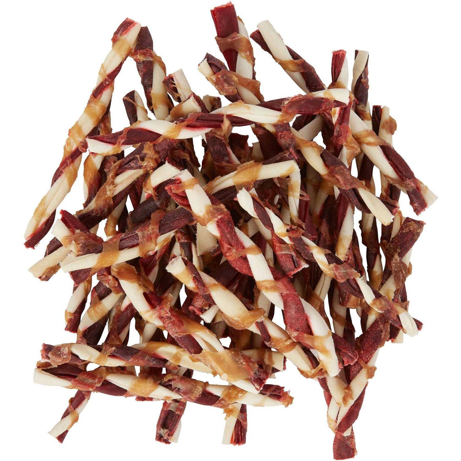Bones & Chews Triple Flavor Rawhide Twist Dog Treats - Healthber