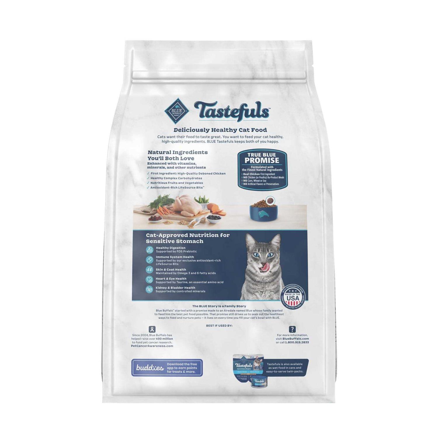 Blue Buffalo Tastefuls Adult Dry Cat Food Brown Rice - Healthber