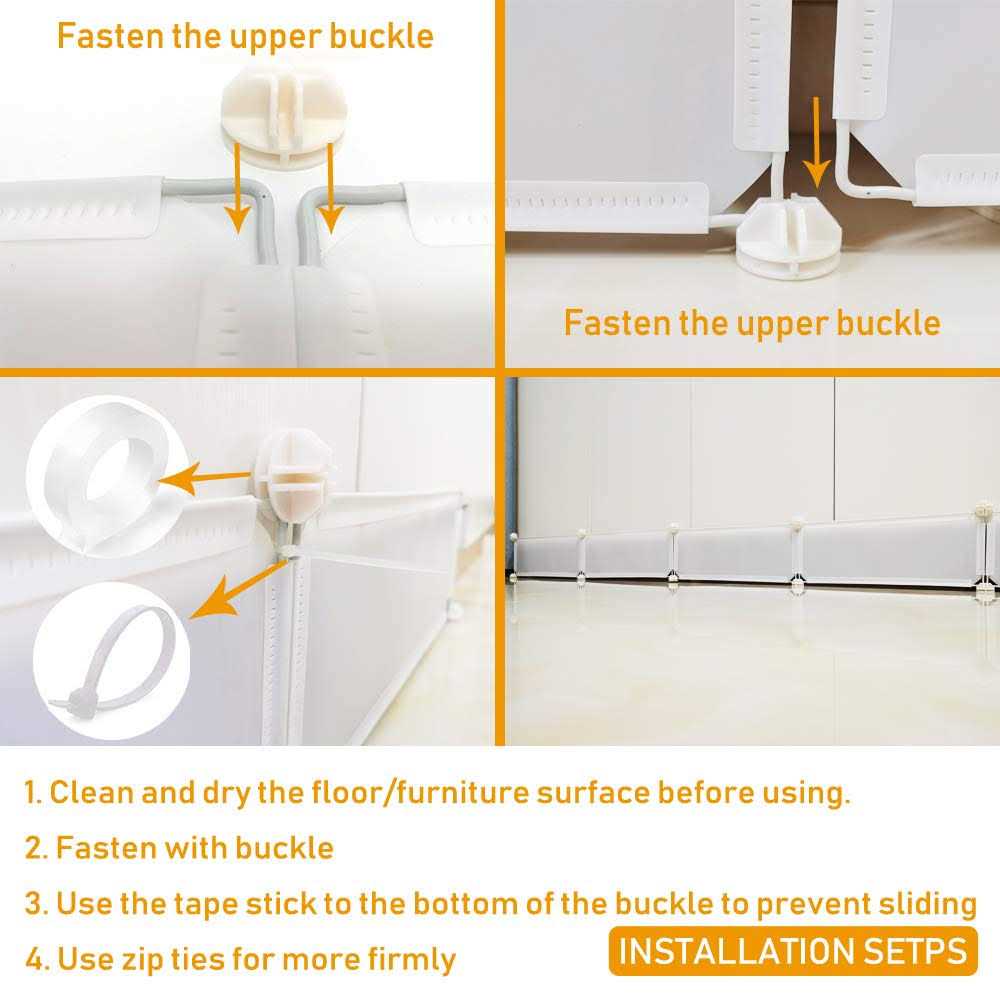 QIYIHOME Under Bed Blocker, Gap Bumper for Under Bed, Stop Things Going Under Bed or Sofa Couch - Healthber