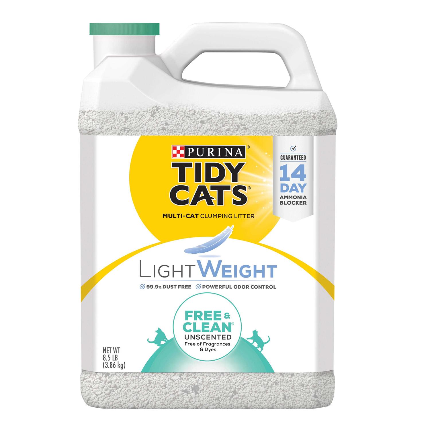 Purina Tidy Cats Low Dust LightWeight Free & Clean Unscented Multi Clumping Cat Litter - Healthber