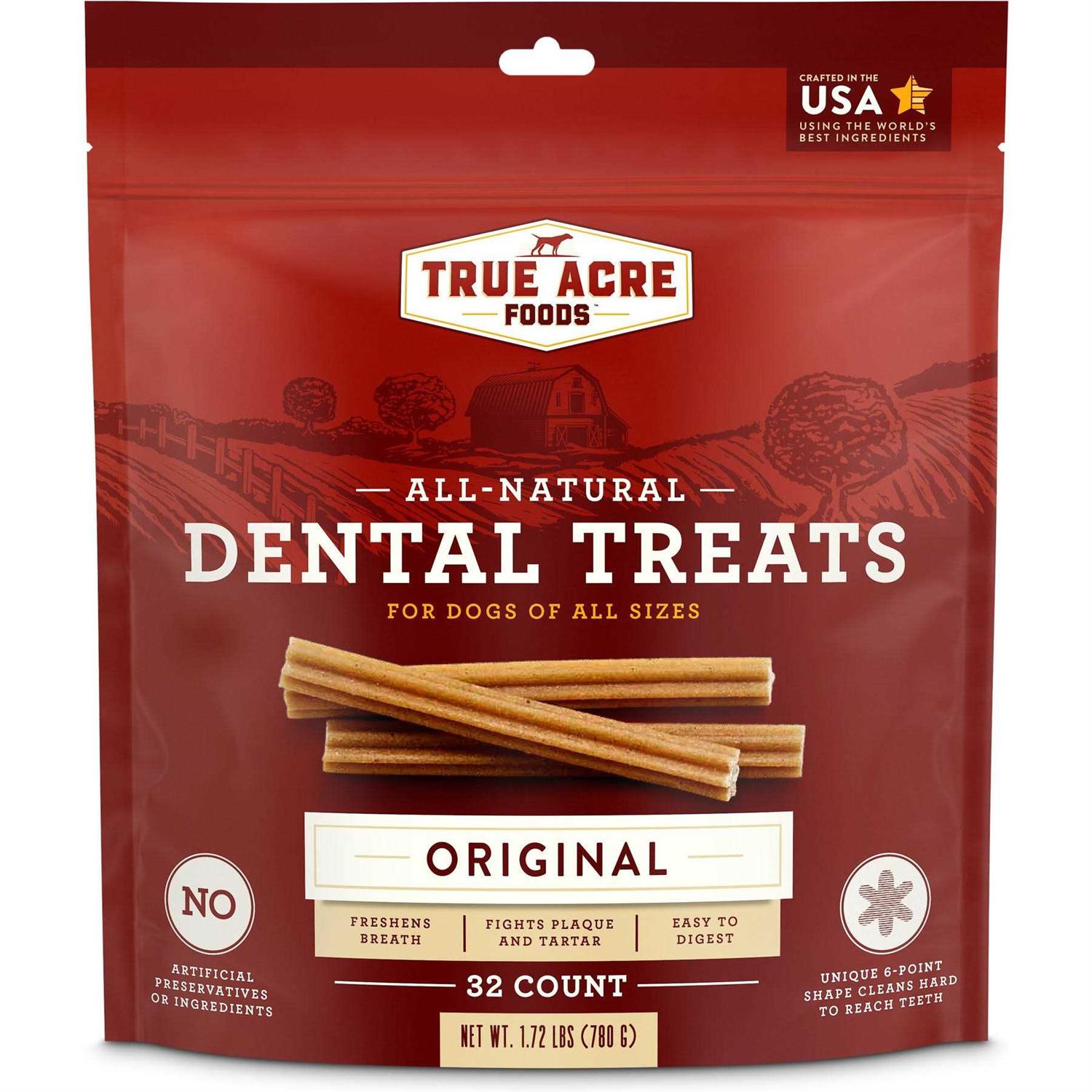 True Acre Foods All-Natural Dental Chew Sticks - Healthber