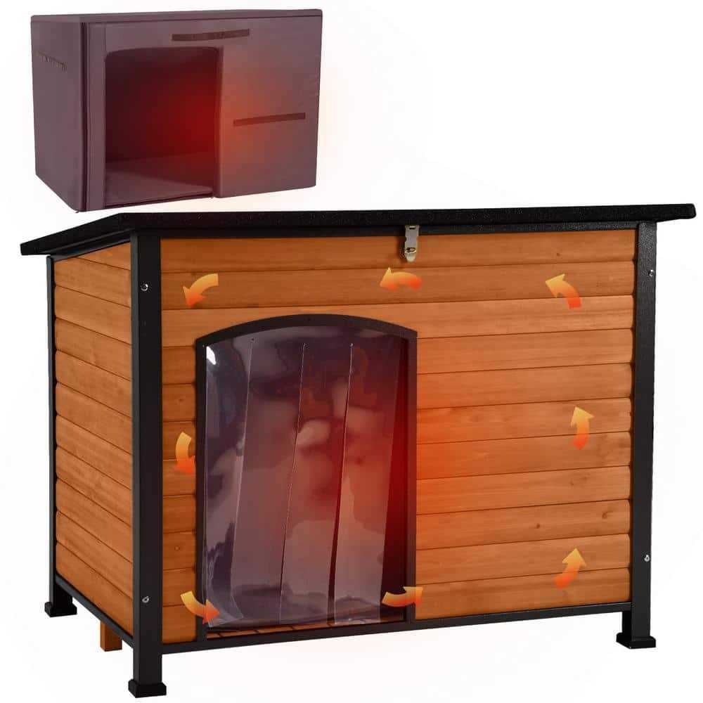 aivituvin Insulated Outdoor Dog House with Liner Inside Waterproof Roof - Healthber