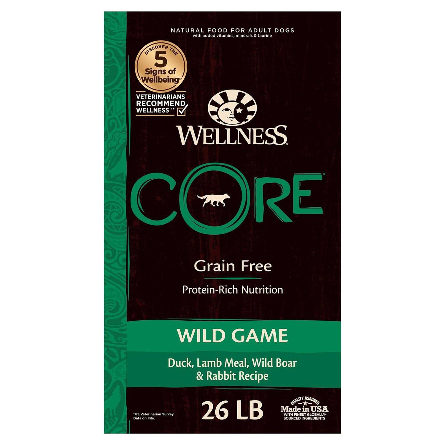 Wellness CORE Wild Game Grain-Free Dry Dog Food - Healthber