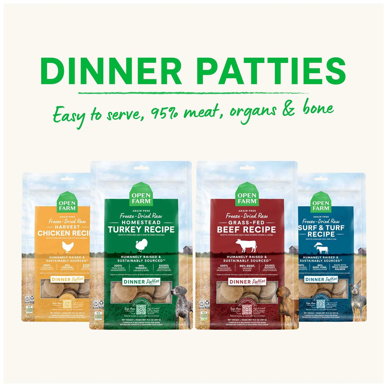 Open Farm Freeze Dried Raw Patties Dog Food - Healthber