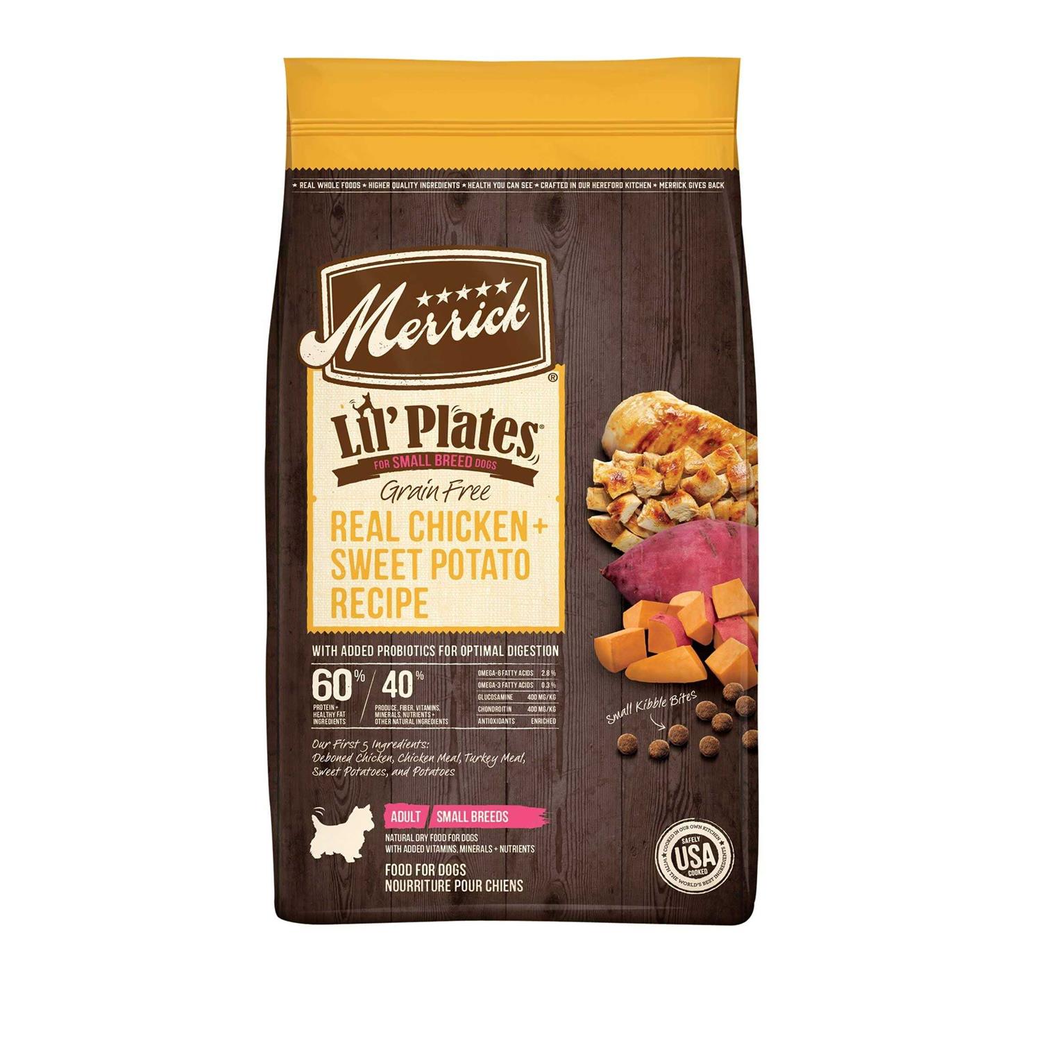 Merrick Lil’ Plates Grain Free Real Sweet Potato Small Breed Dry Dog Food - Healthber