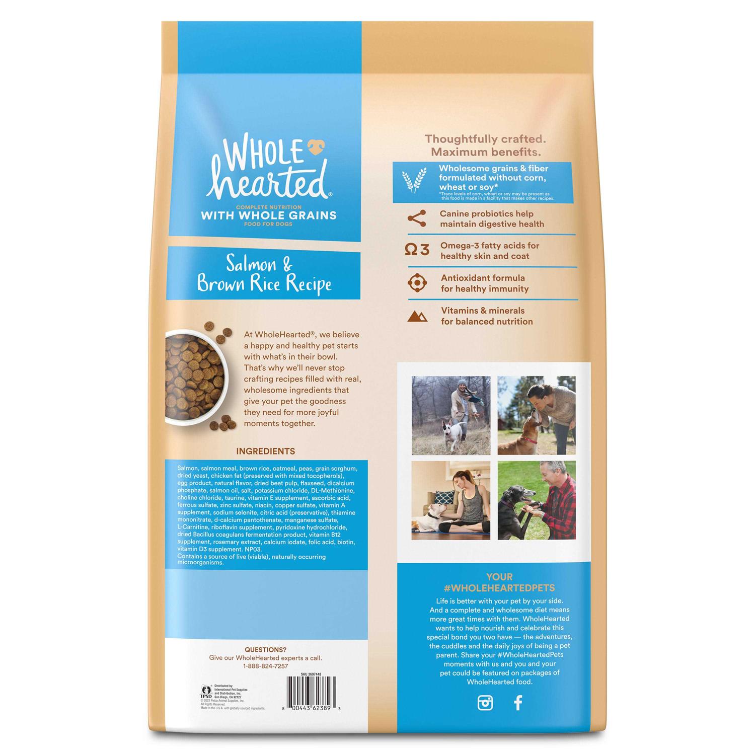 WholeHearted Whole Grains Salmon Recipe Dry Dog Food - Healthber