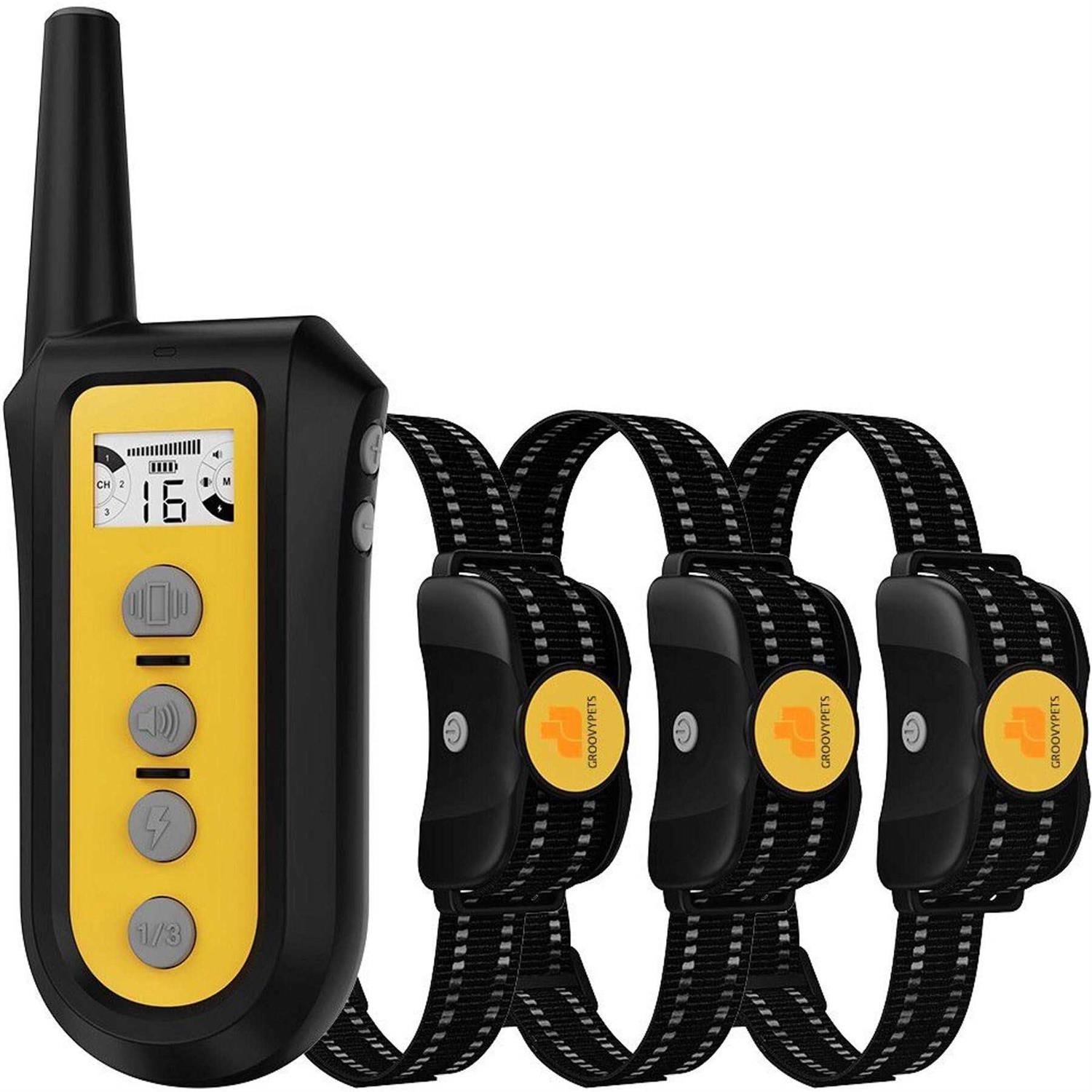 GroovyPets 650 Yard Auto Anti-bark Remote Dog Training Shock Collar - Healthber