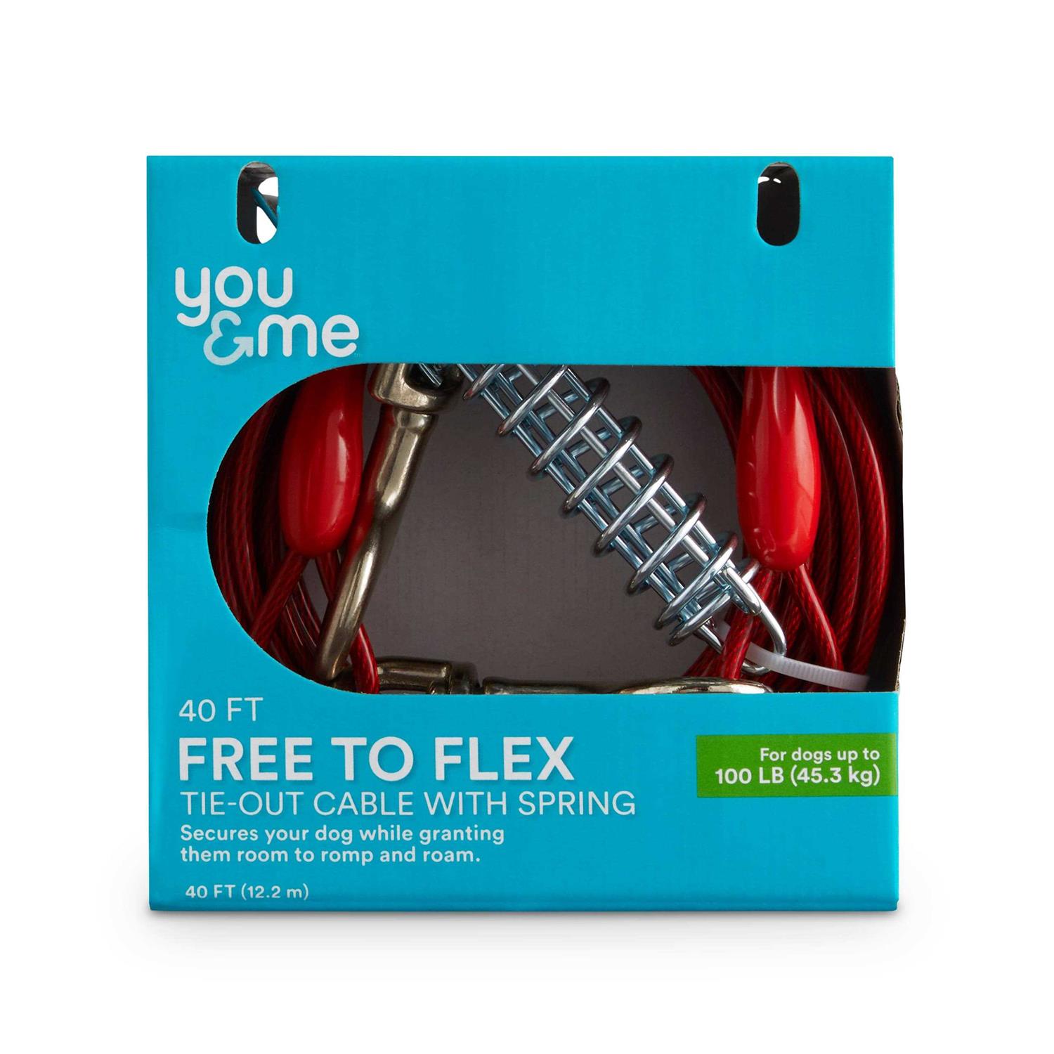 EveryYay Stretch Your Legs Trusty Tether Tie-Out Cable with Spring Stake - Healthber