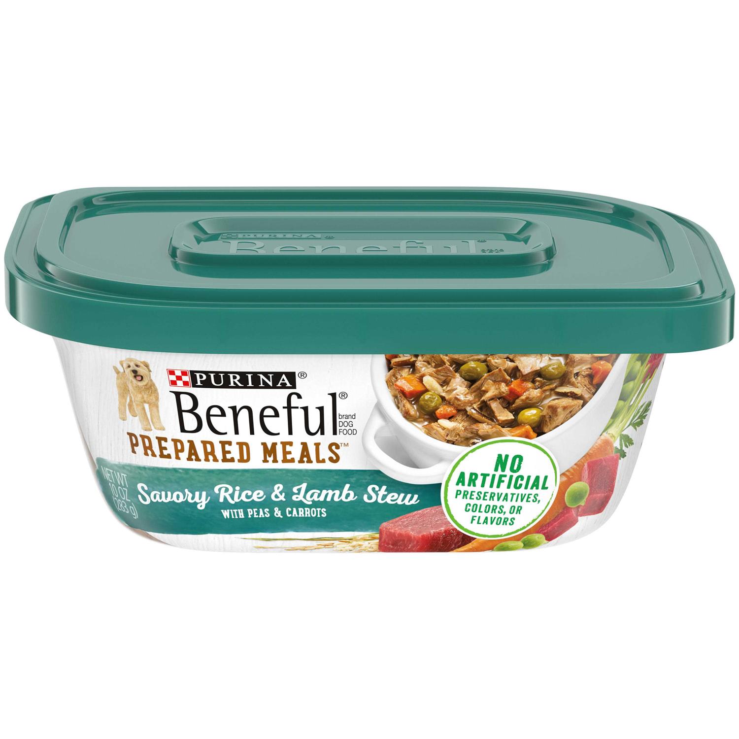 Purina Beneful Prepared Meals Savory Rice & Lamb Stew Wet Dog Food - Healthber