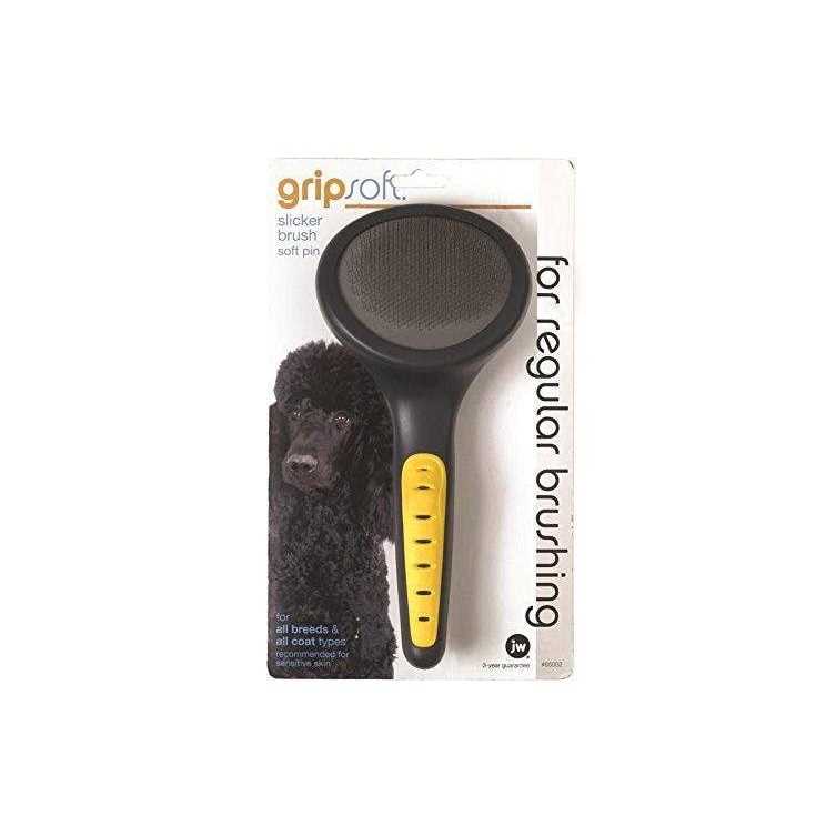 JW Gripsoft Slicker Brush Soft Pin - Healthber