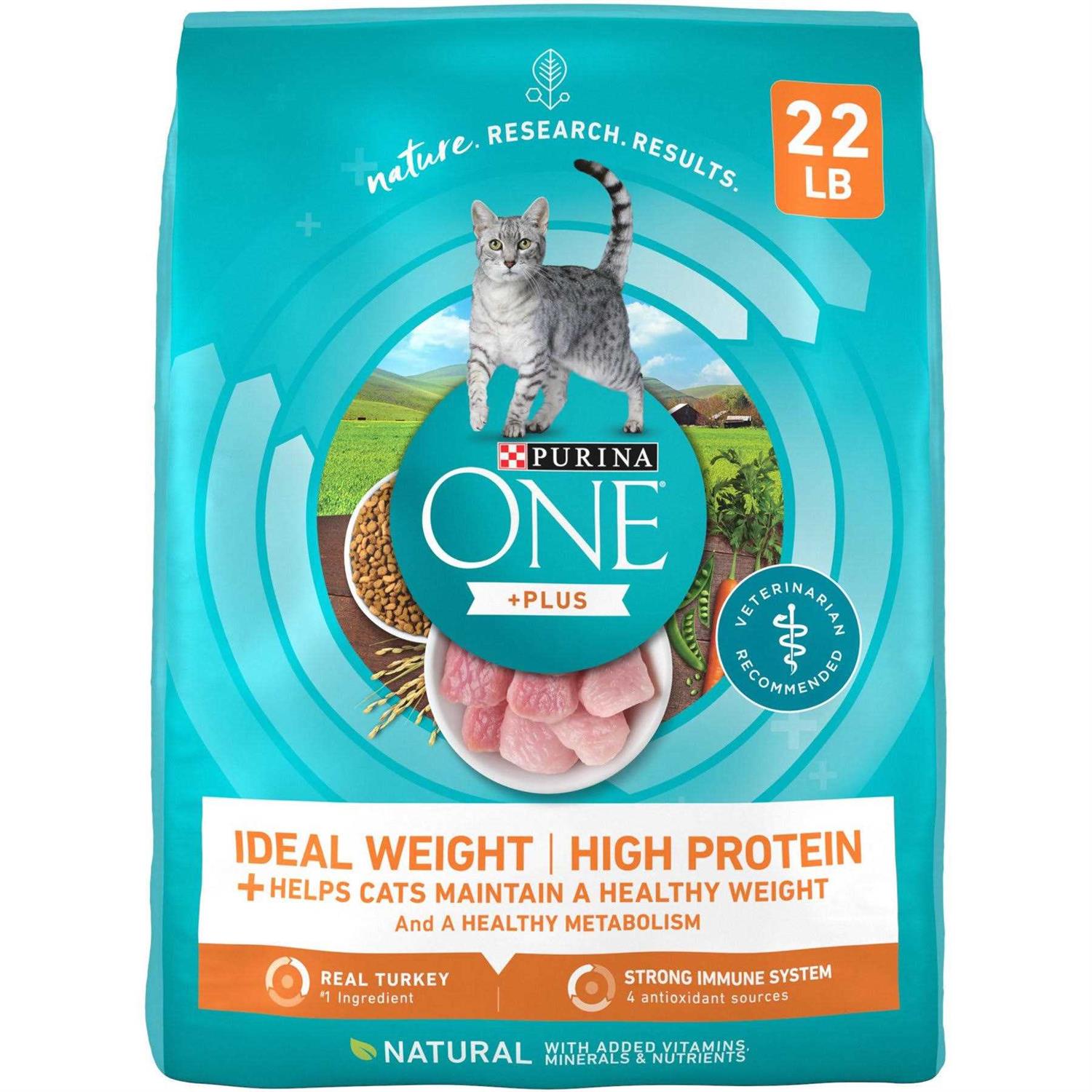 Purina ONE High Protein Healthy Weight Dry Cat Food - Healthber