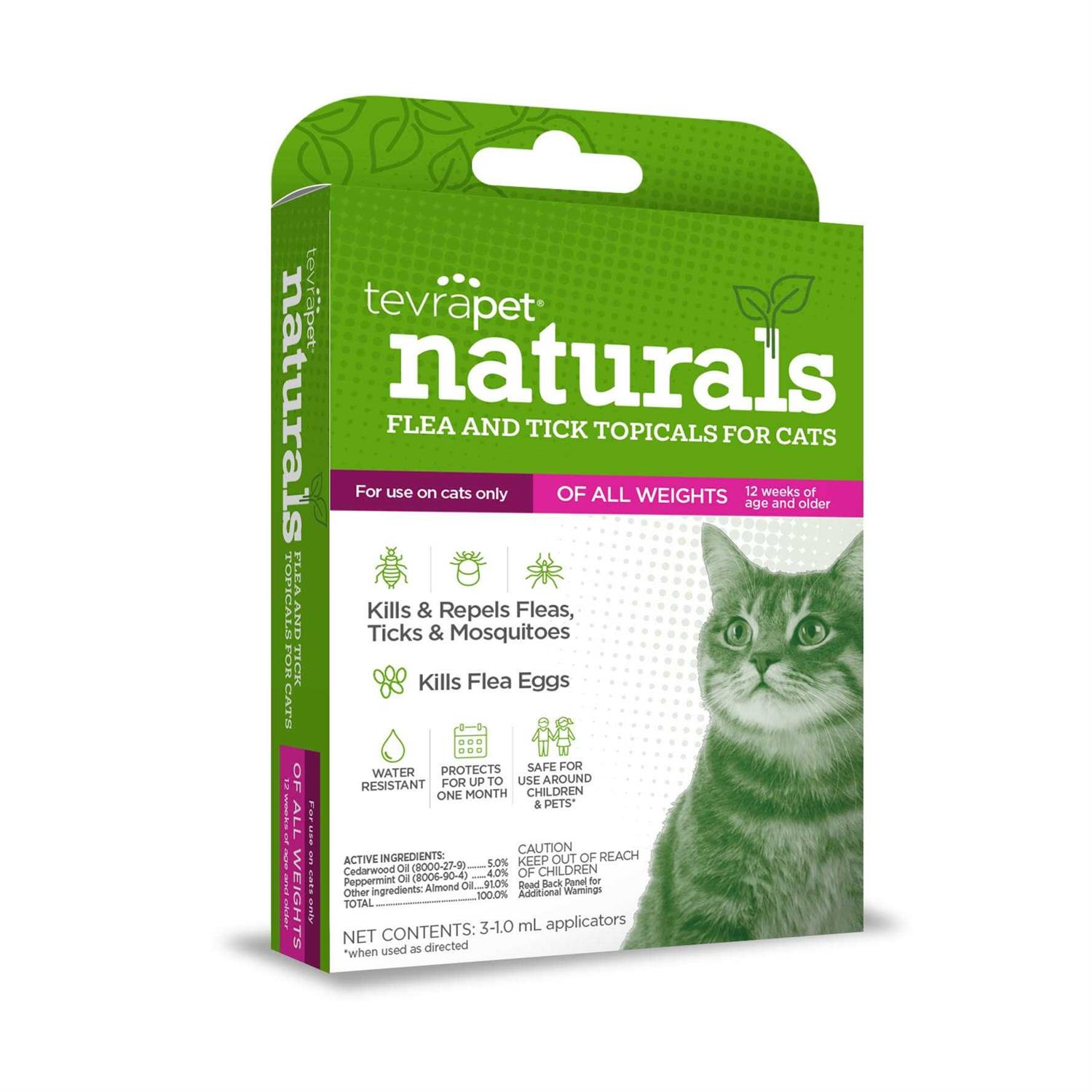 TevraPet Naturals Flea & Tick Topicals for Cats - Healthber