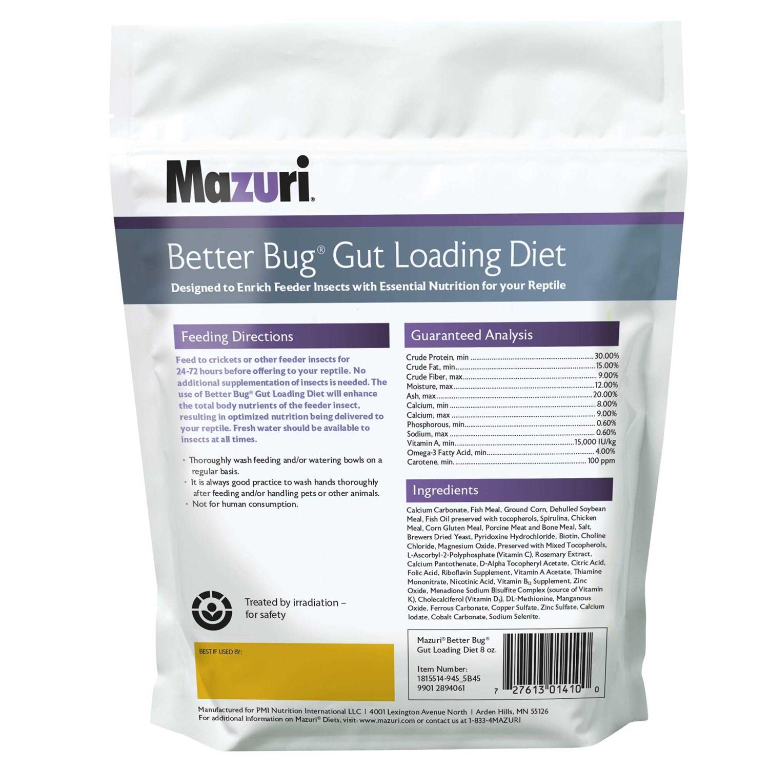 Mazuri Better Bug Gut Loading Diet - Healthber