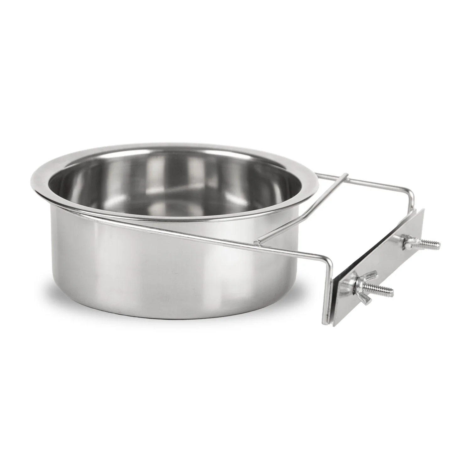 Stainless Steel Coop/Kennel Cup with Clamp - Healthber