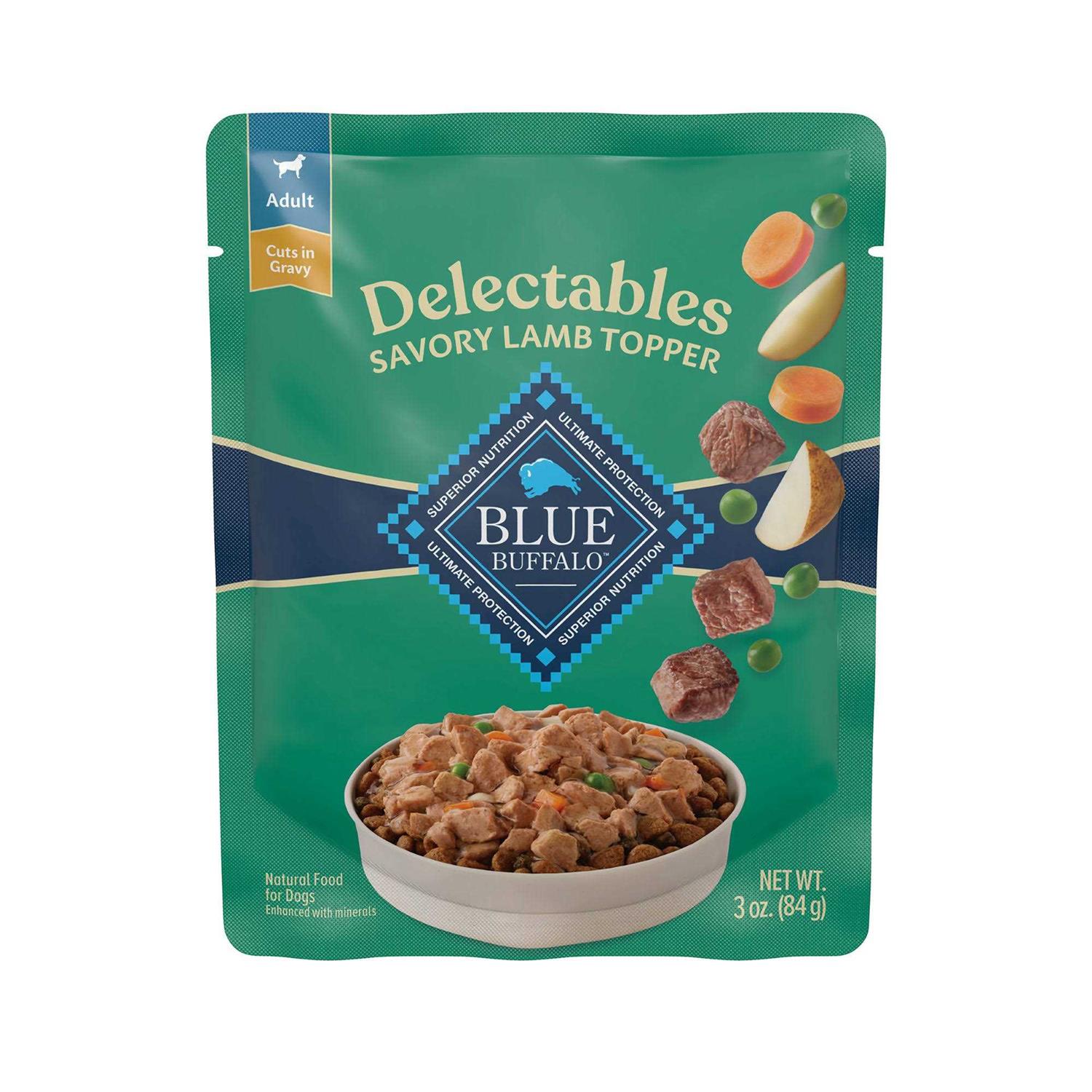 Blue Buffalo Delectables Natural Wet Dog Food Topper Variety Pack - Healthber