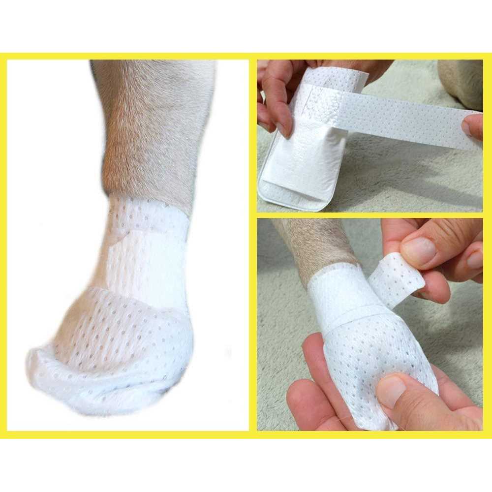 PawFlex Medimitt Paw Bandages for Dogs Cats and Pets Medical Booties - Healthber