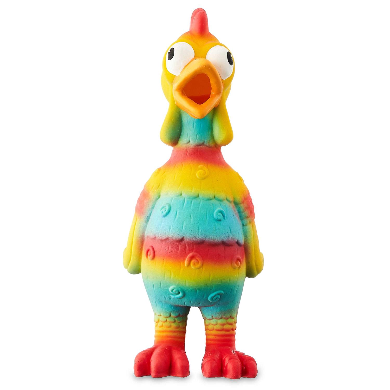 Vibrant Life Playful Buddy Tie Dye Chicken Dog Toy - Healthber