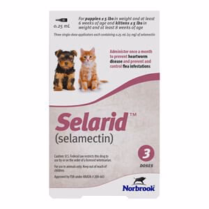 Selarid (selamectin) for Puppes & Kittens 0-5 lb, 3 Month Supply - Healthber