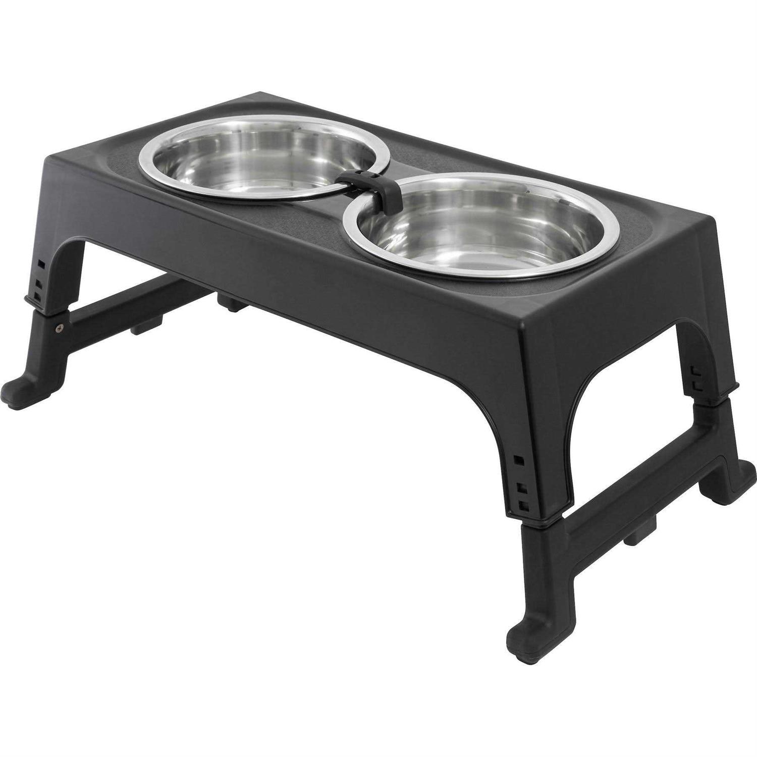 Frisco Stainless Steel Bowls with Adjustable Elevated Holder - Healthber