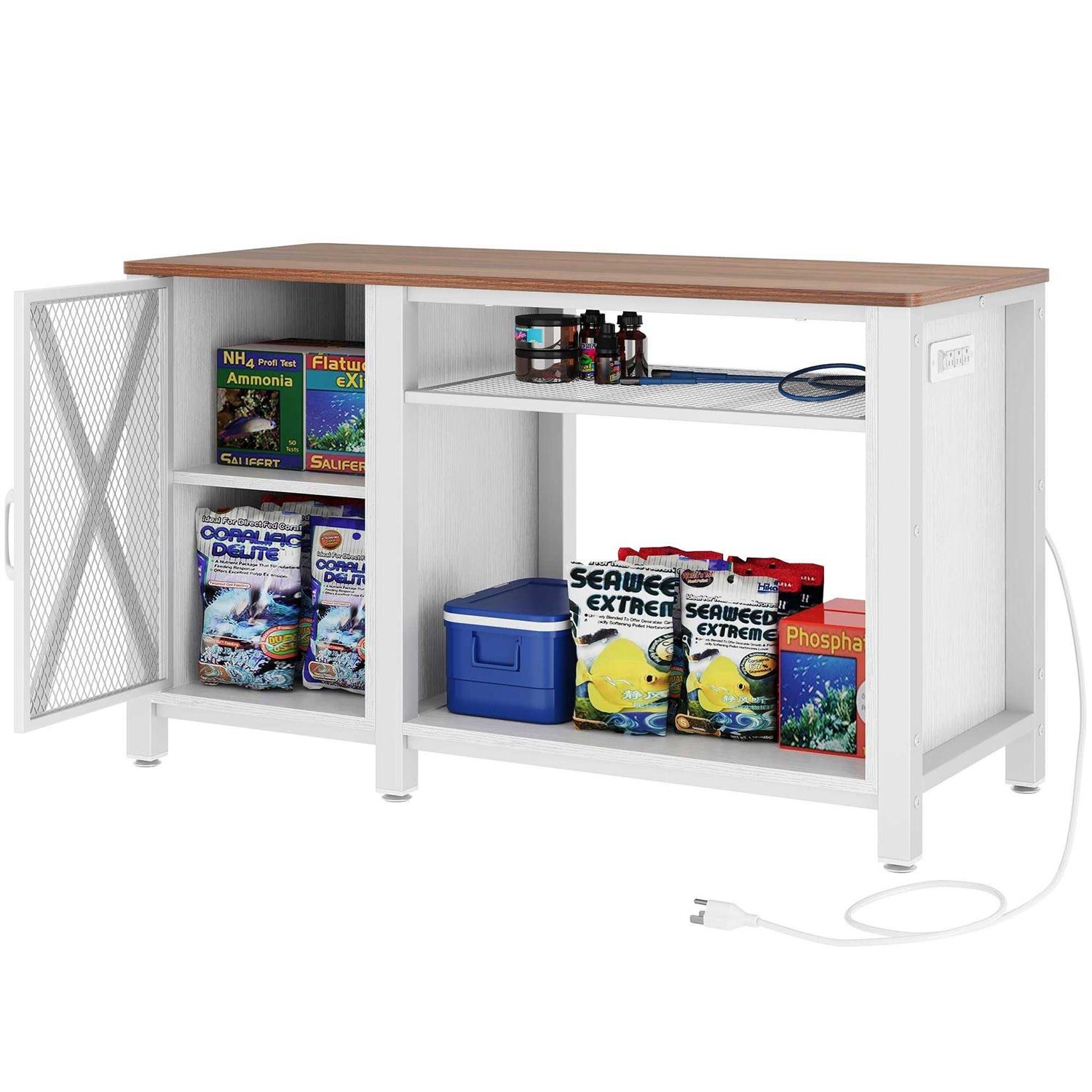 Moasis 55-75 Gallon Aquarium Stand with Power Outlets,Fish Tank Stand with Storage Cabinet - Healthber