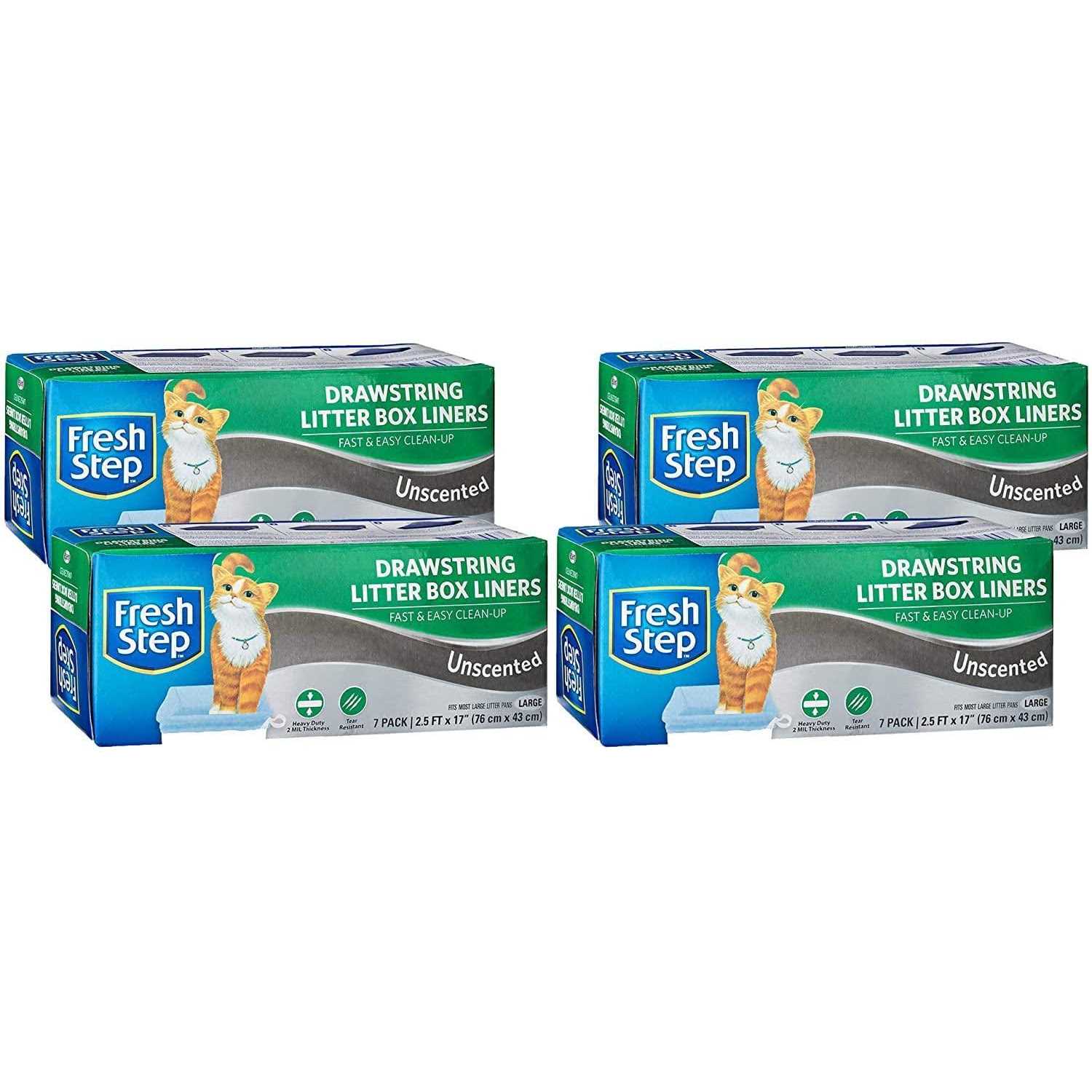 Fresh Step Drawstring Litter Box Liners Scented Large - Healthber