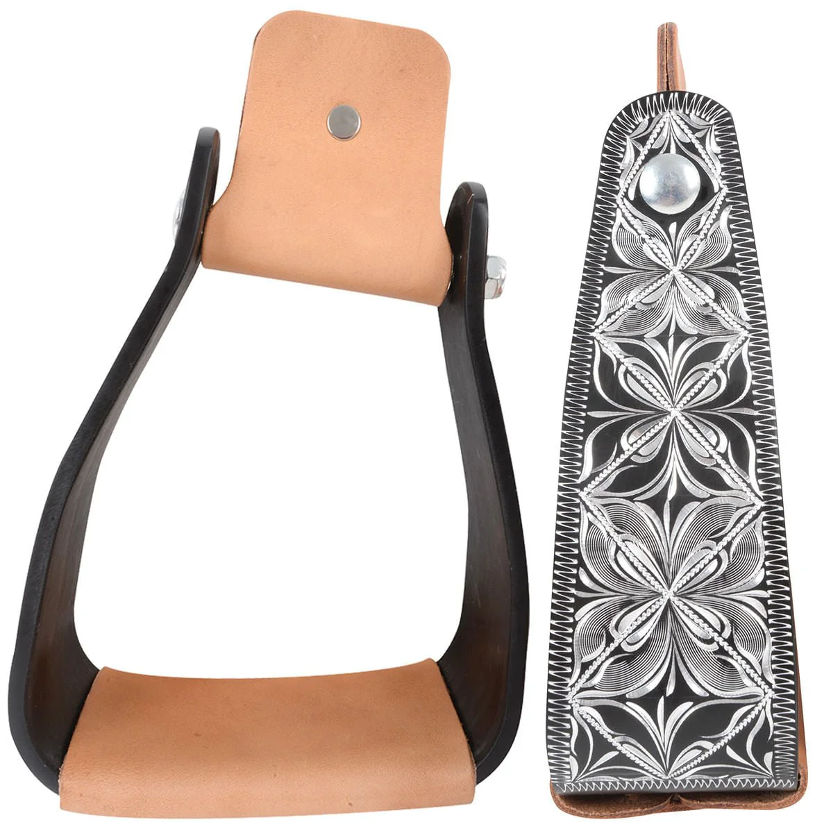 Cashel Slanted Engraved Stirrups - Healthber