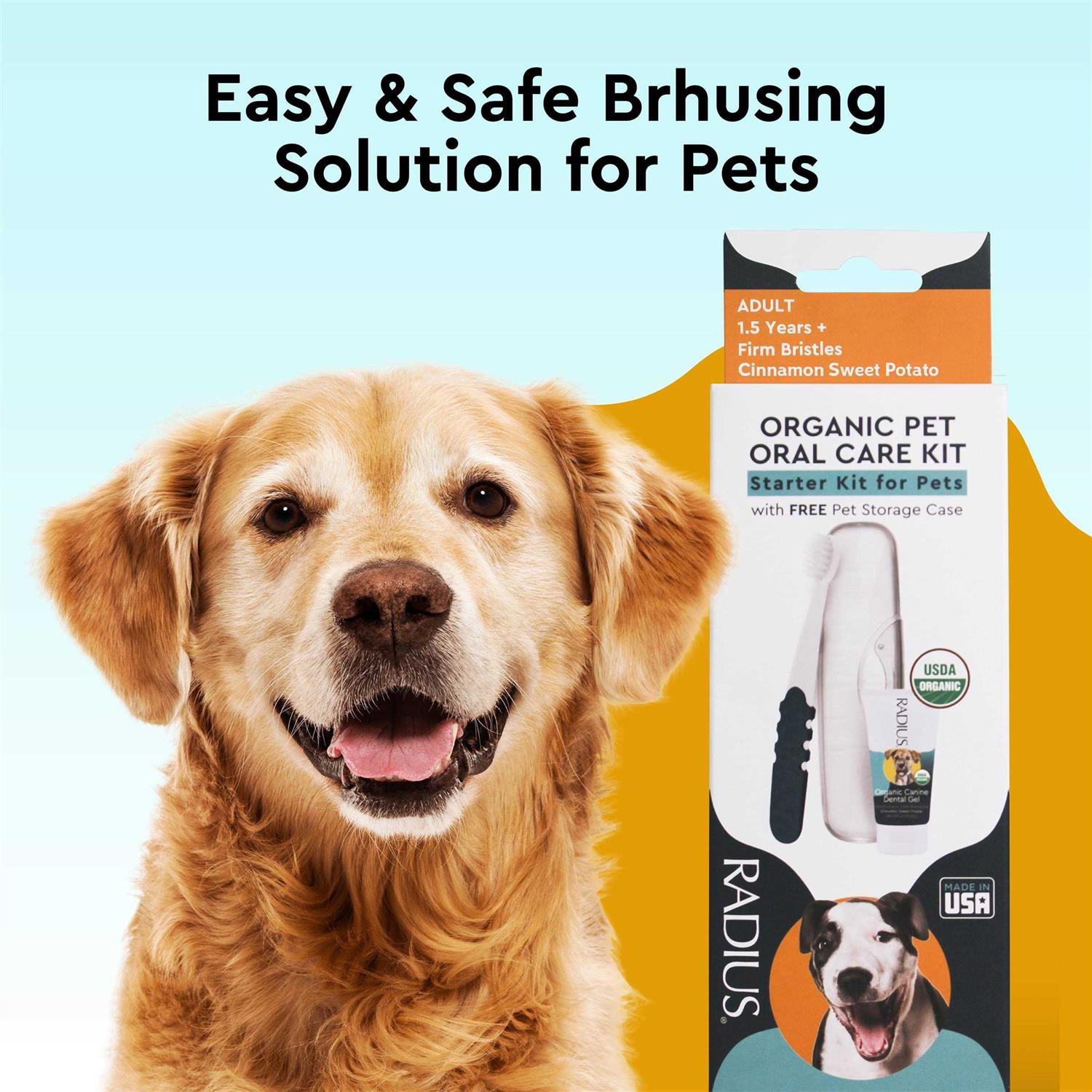 Radius Organic Canine Oral Kit Starter Kit for Pets - Healthber