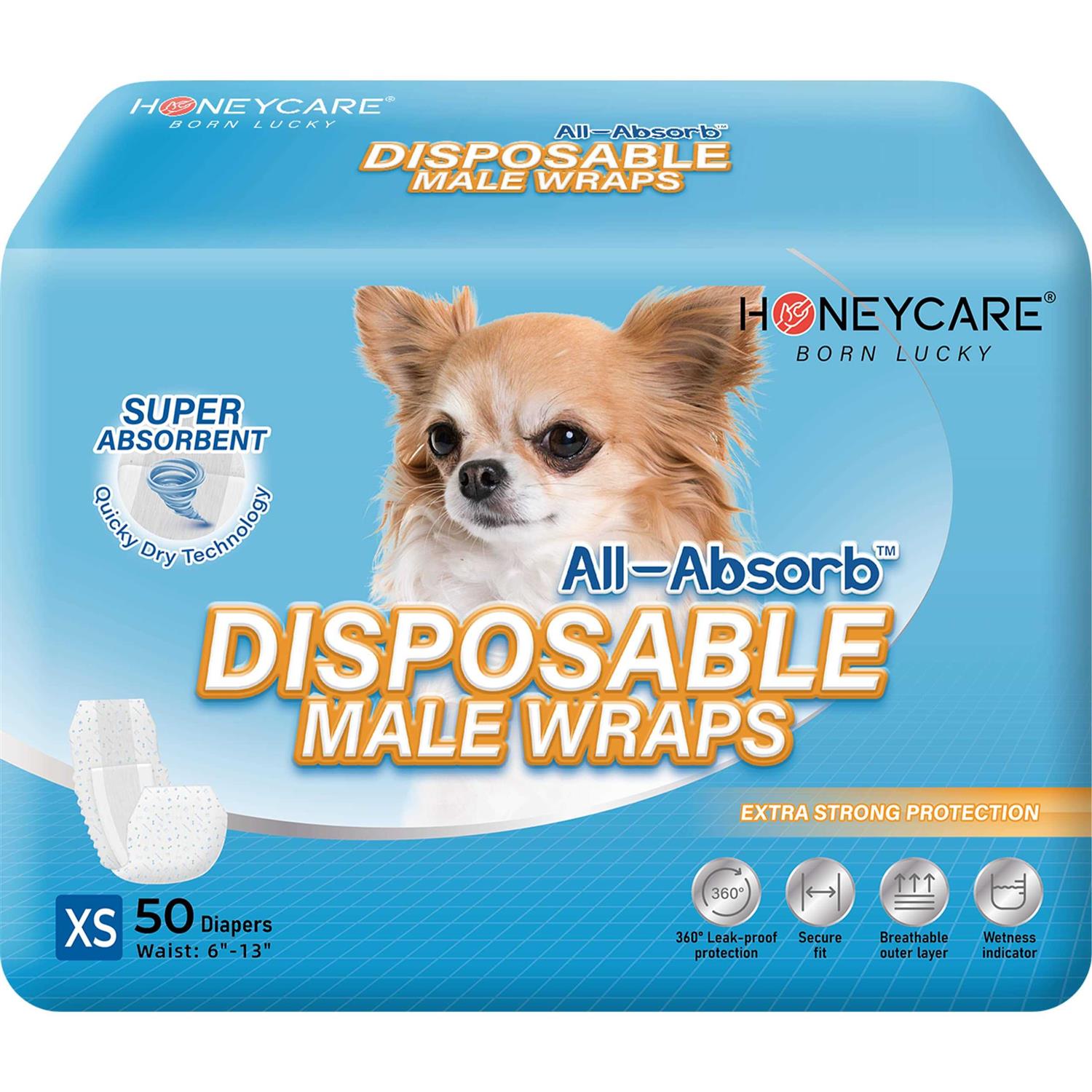 Honey Care All-Absorb A27 Male Dog Wrap - Healthber