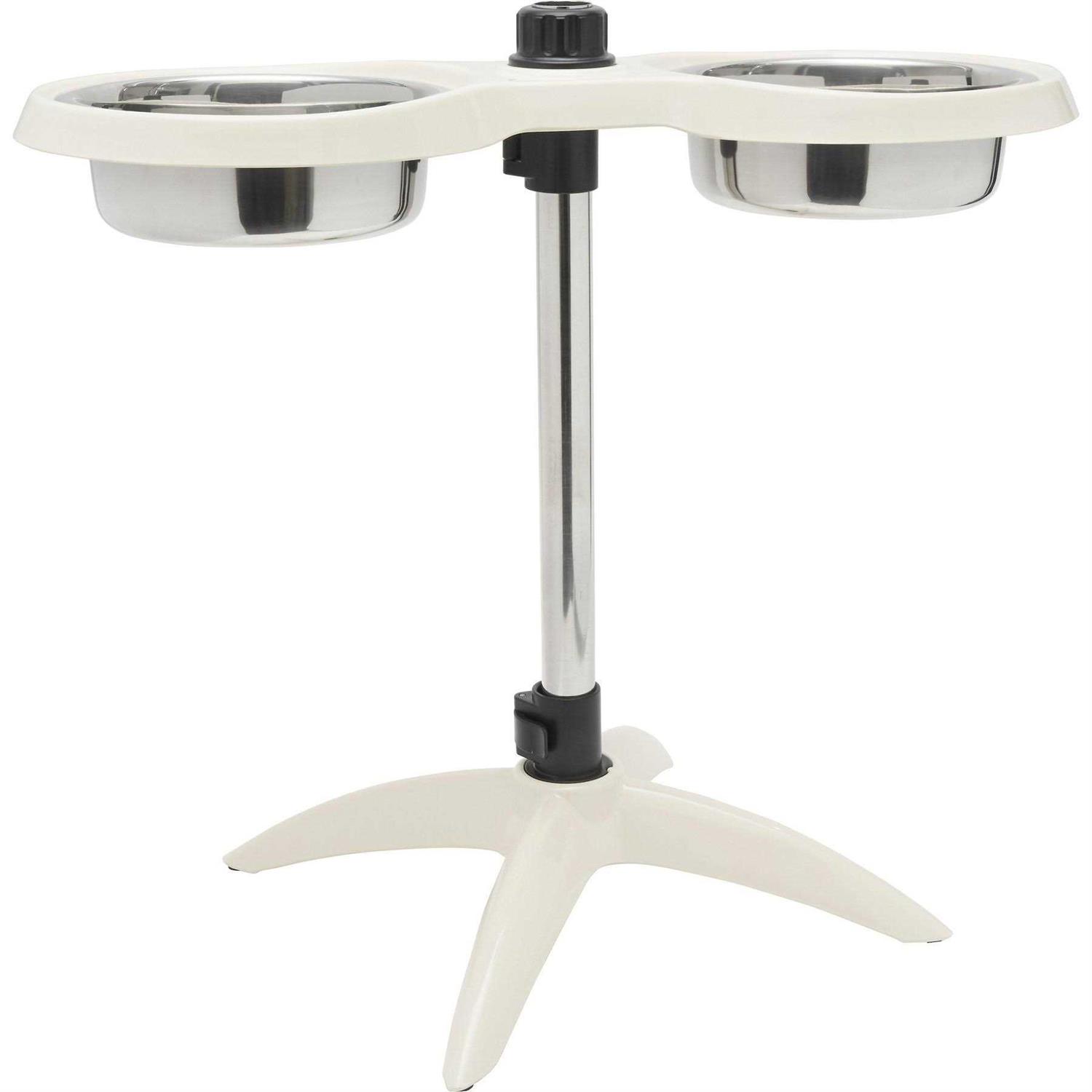 Frisco Adjustable Stainless Steel Double Elevated Dog Bowls - Healthber
