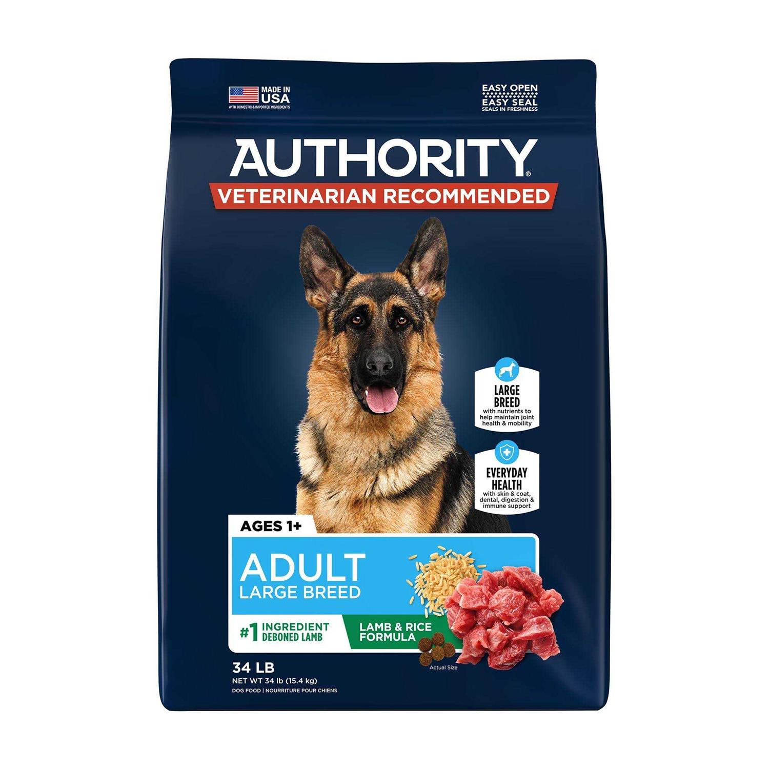 Authority Lamb Rice Formula Large Breed Adult Dry Dog Food - Healthber
