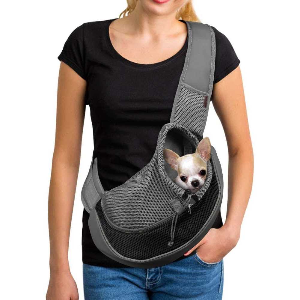 Yudodo Pet Dog Sling Carrier Breathable Mesh Travel Safe Sling Bag Carrier for Dogs Cats - Healthber