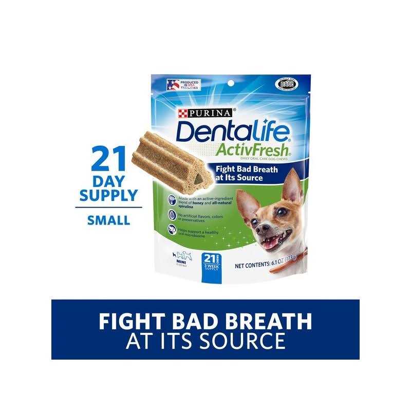 DentaLife Purina ActivFresh Daily Oral Care Mini Dog Chews - Healthber