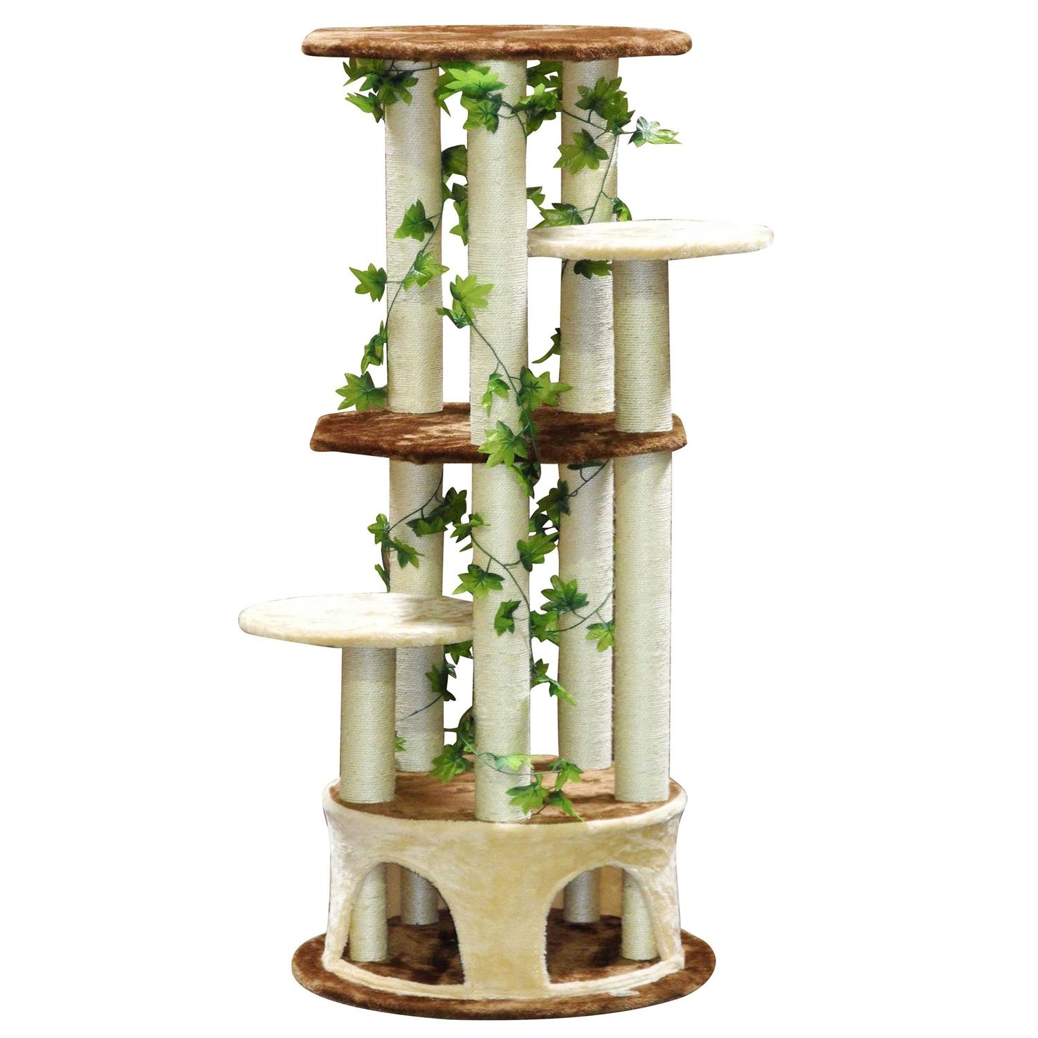 Go Pet Club 61 Forest Cat Tree House Furniture with Leaves F2093 - Healthber