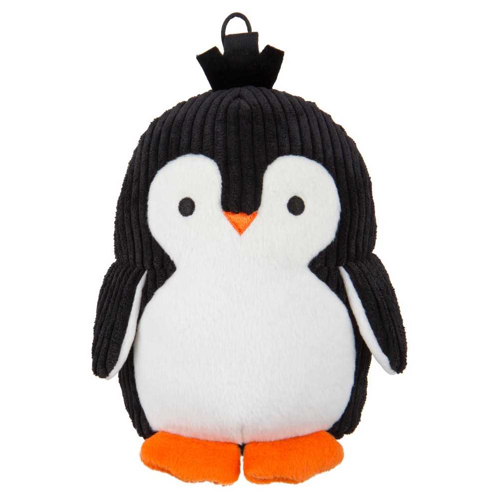 TrustyPup Penguin, Silent Squeak Dog Toy, Black, Large - Healthber