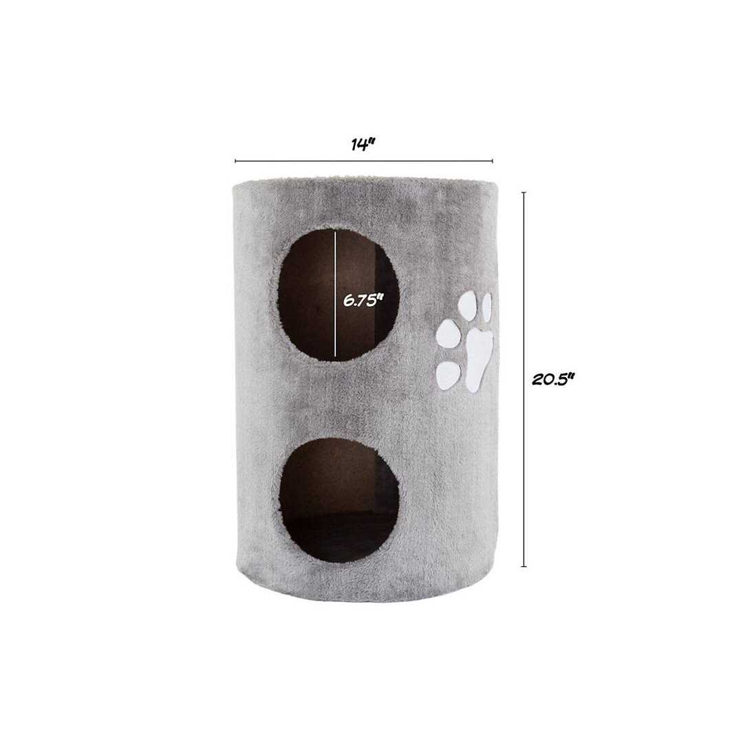 Pet Adobe 2-Story Cat Condo & Scratching Pad 129409XSV - Healthber