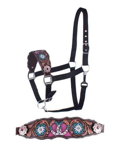 Showman Horse Shoe Bronc Halter - Healthber